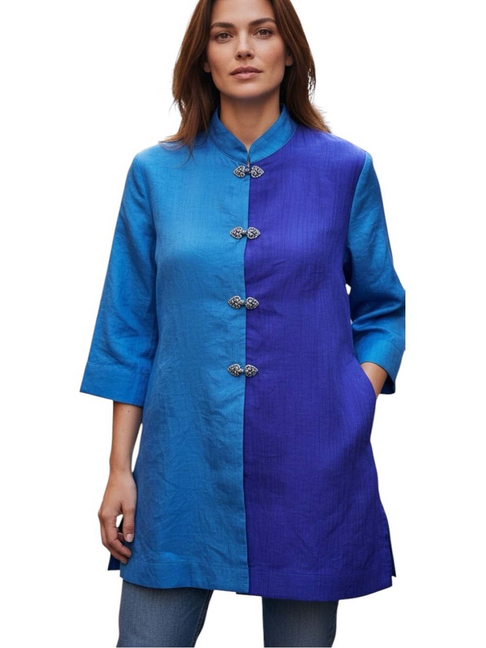 PRIDE & JOY: Vintage Women’s Blue & Purple Tunic -Size 14P
